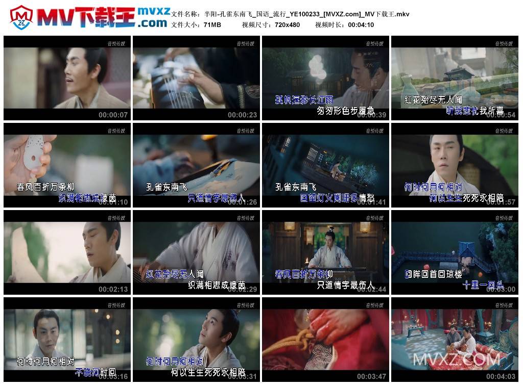 半阳-孔雀东南飞_国语_流行_YE100233